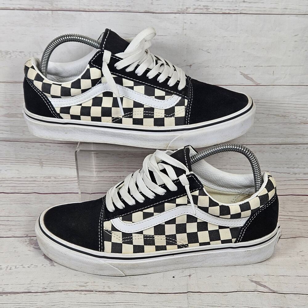 Vans Old Skool Men's Black White Checkerboard Skate Classic Sneakers Men's 8